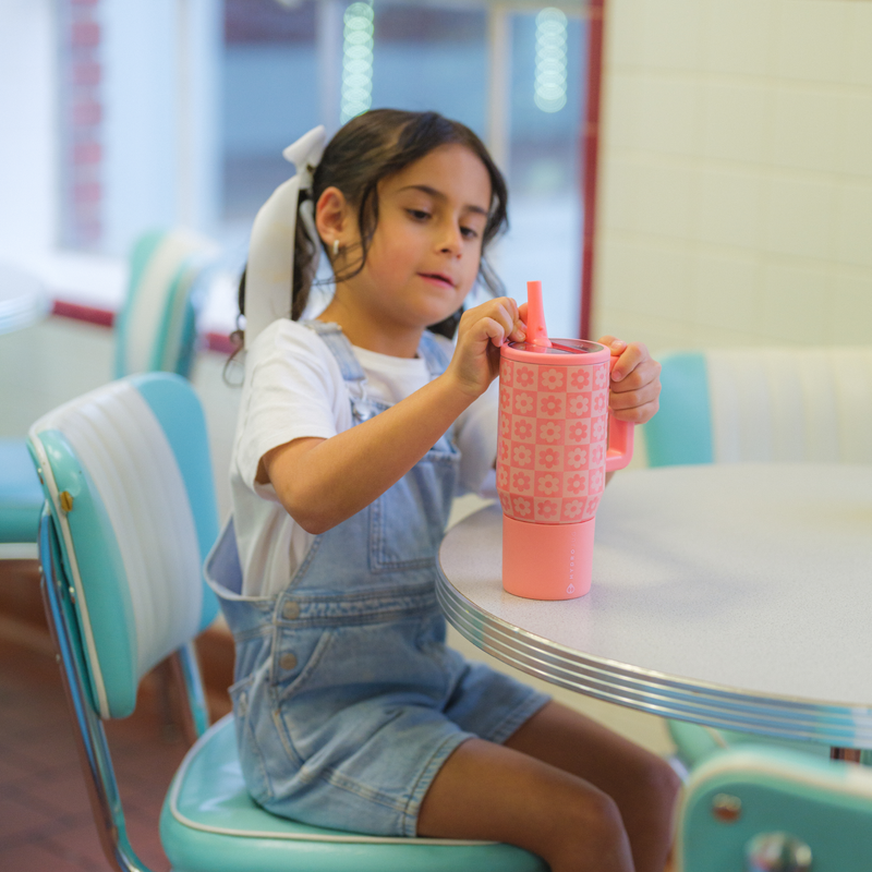 Traveler 20oz | Leakproof Kids Tumbler with Handle – Daisy Checkers