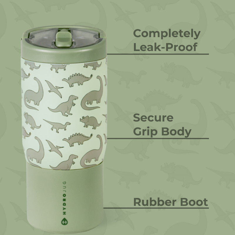 Sport 14oz | Compact Leakproof Kids Water Bottle – Dinosaur