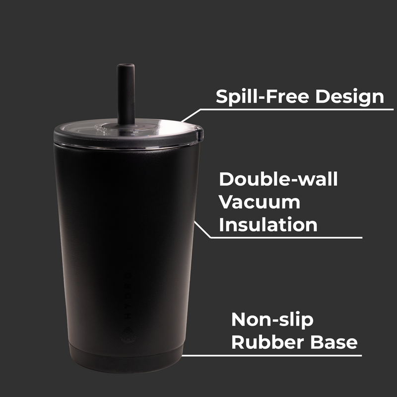 Everyday Tumbler 14oz | Ceramic-Lined Spill-Free Kids Tumbler – Black