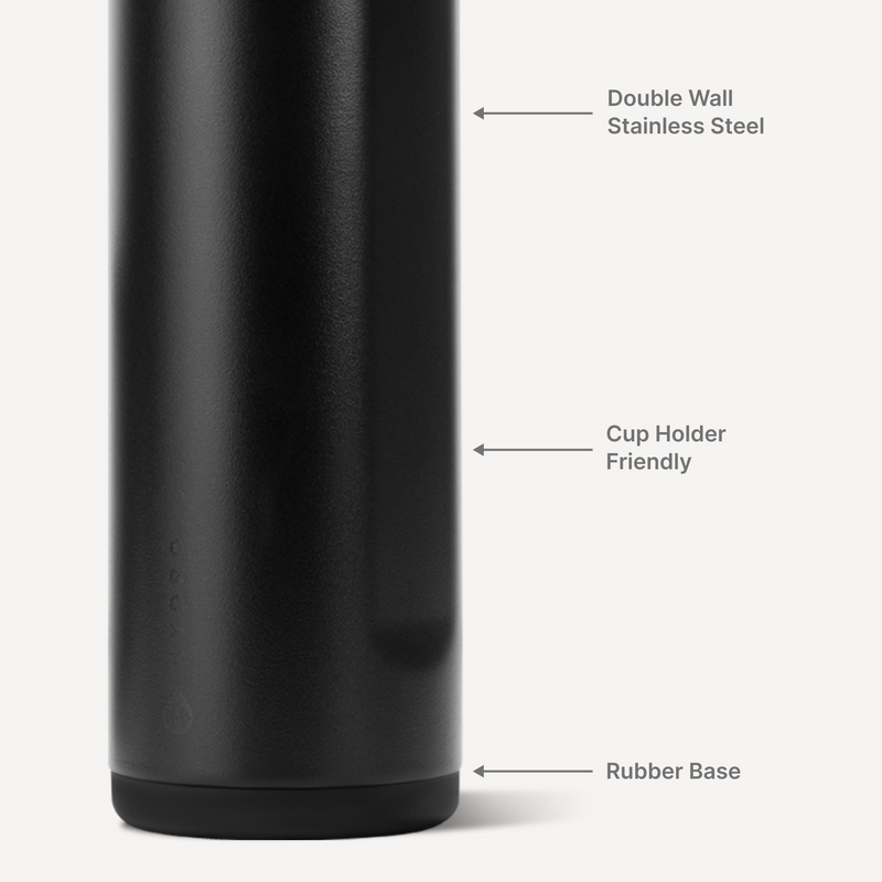 Ease2o 24oz | 2-in-1 Water Bottle with Soft Straw & Chug Spout – Black
