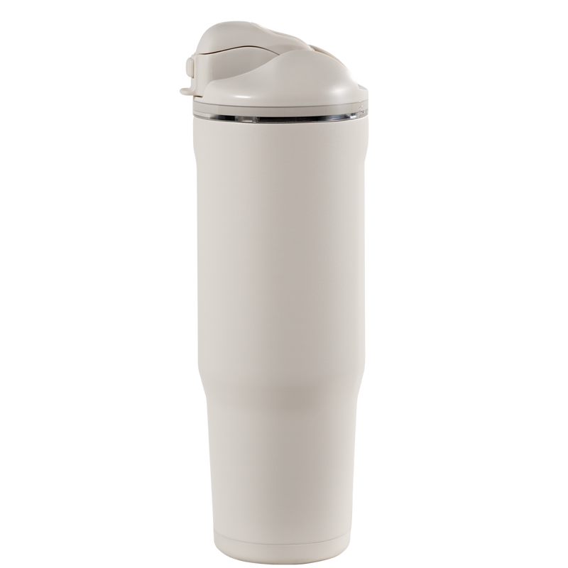 Ease2o 32oz | Compact Water Bottle with Straw & Chug Spout – Linen