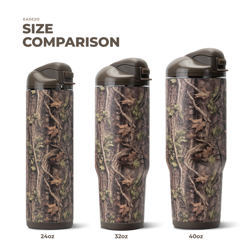 Ease2o 24oz | 2-in-1 Water Bottle with Soft Straw & Chug Spout – Woodland