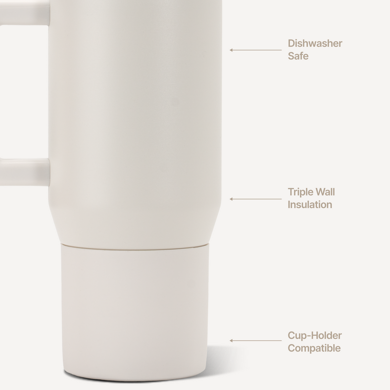 Coffee Traveler 20oz | Ceramic-Lined Insulated Travel Mug – Linen