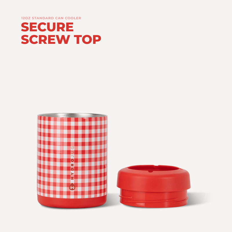 Can Cooler 12oz | 2-in-1 Insulated Standard Can Cooler Screw-Top Lock – Summer Picnic