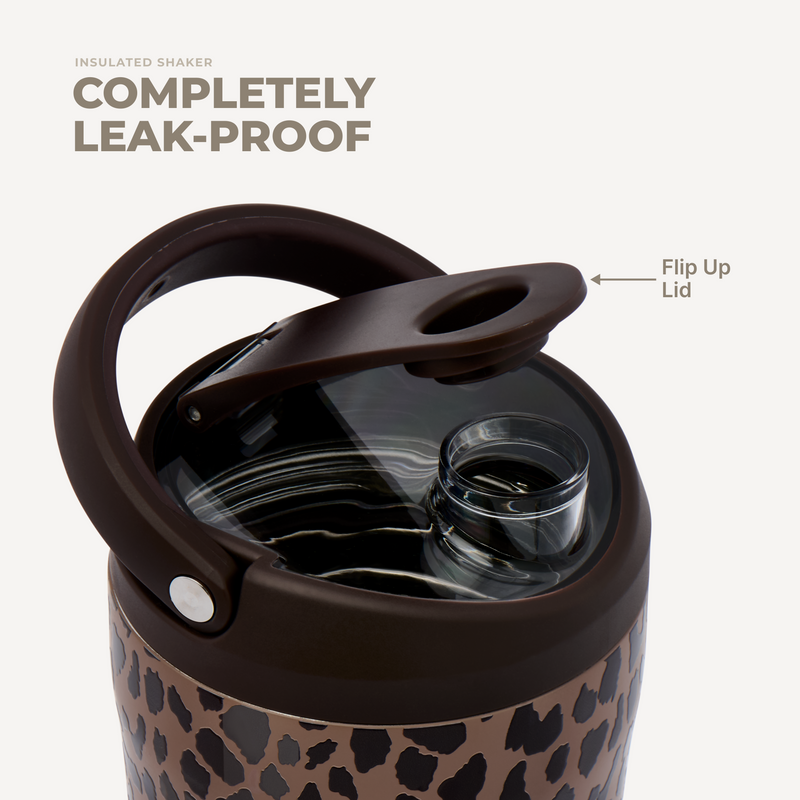 Insulated Shaker 24oz - Brown Leopard