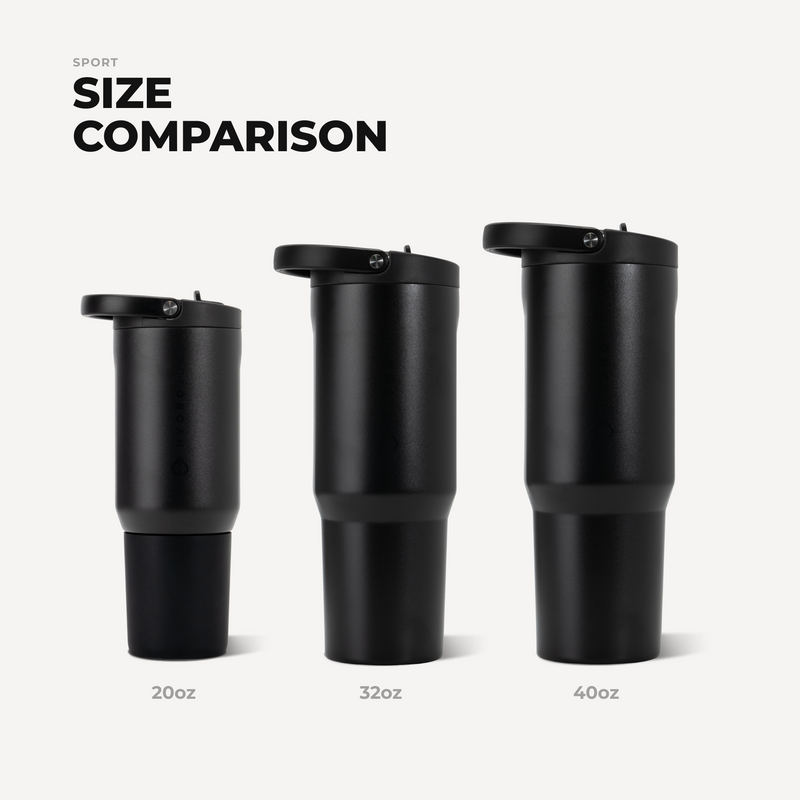 Sport 32oz | Leakproof Insulated Water Bottle Workout & Hike – Black