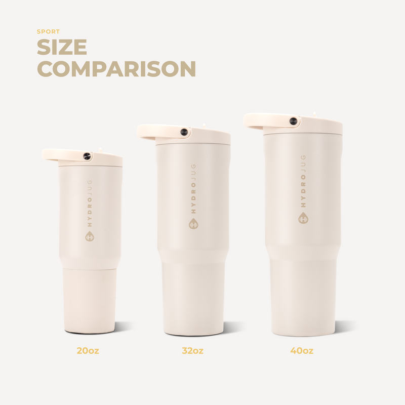 Sport 32oz | Leakproof Insulated Water Bottle Workout & Hike – Cream