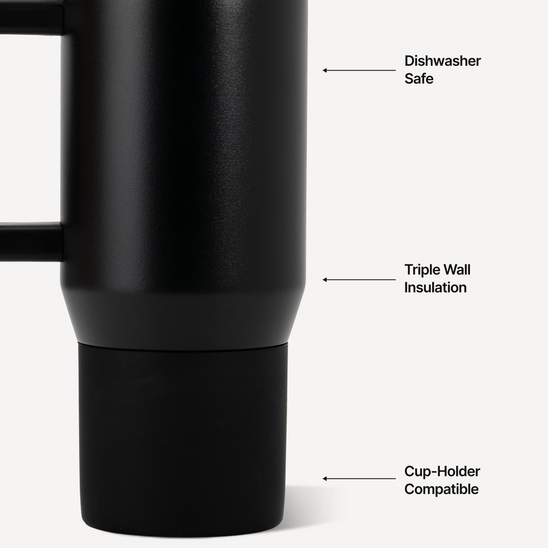 Coffee Traveler 20oz | Ceramic-Lined Insulated Travel Mug – Black