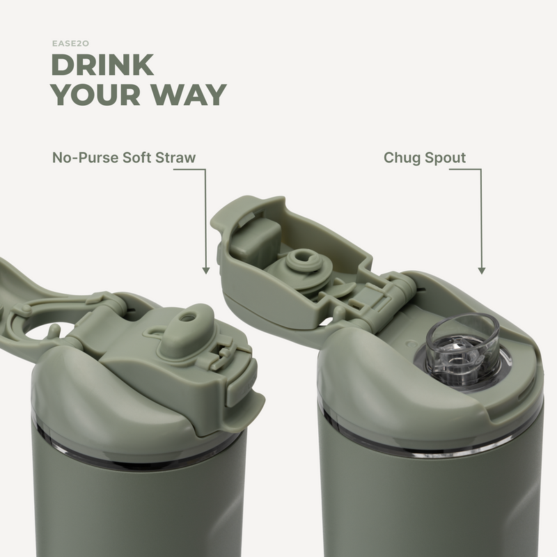 Ease2o 32oz | Compact Water Bottle with Straw & Chug Spout – Courtyard
