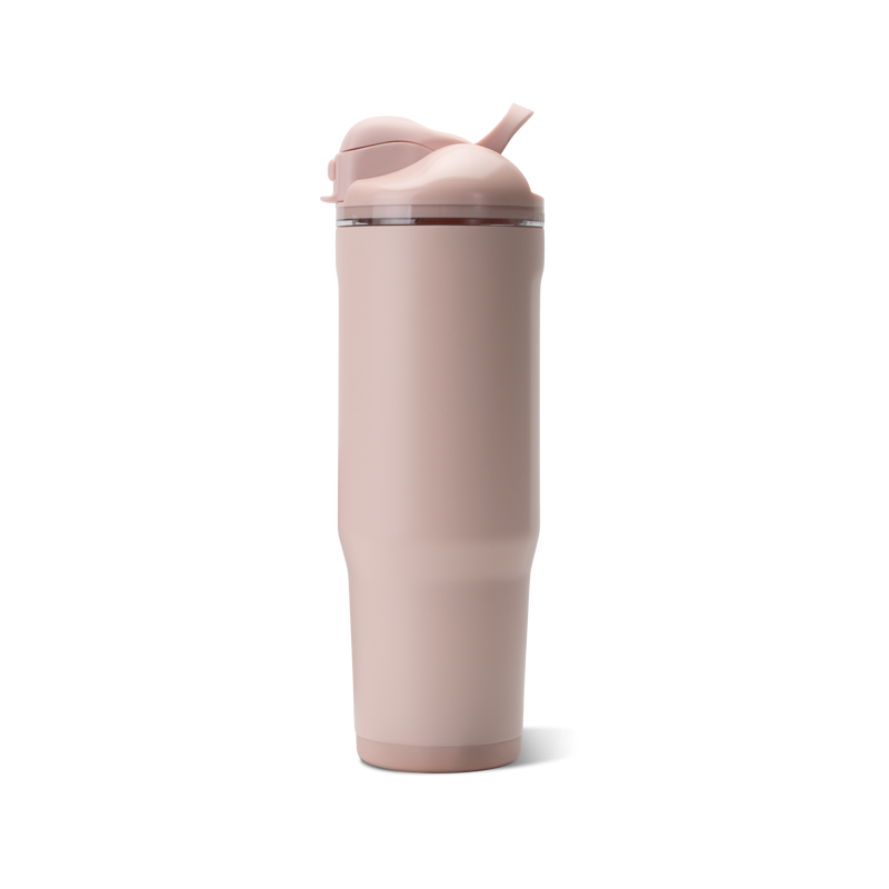 Ease2o 32oz | Compact Water Bottle with Straw & Chug Spout – Dusty Rose