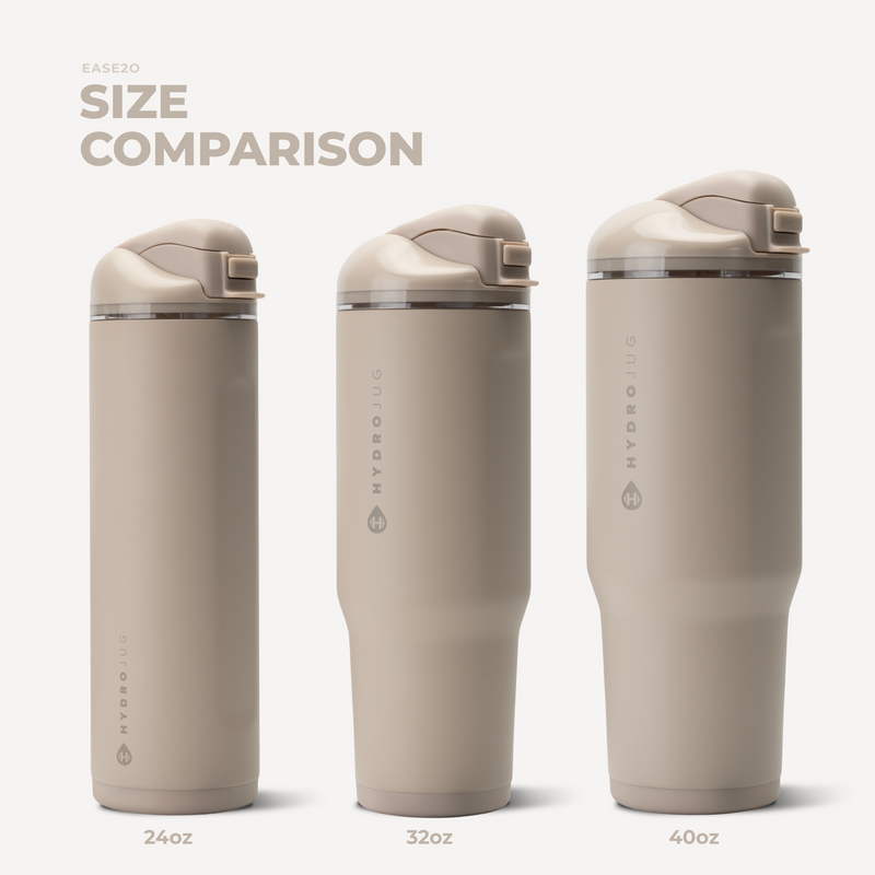Ease2o 24oz | 2-in-1 Water Bottle with Soft Straw & Chug Spout – Dune