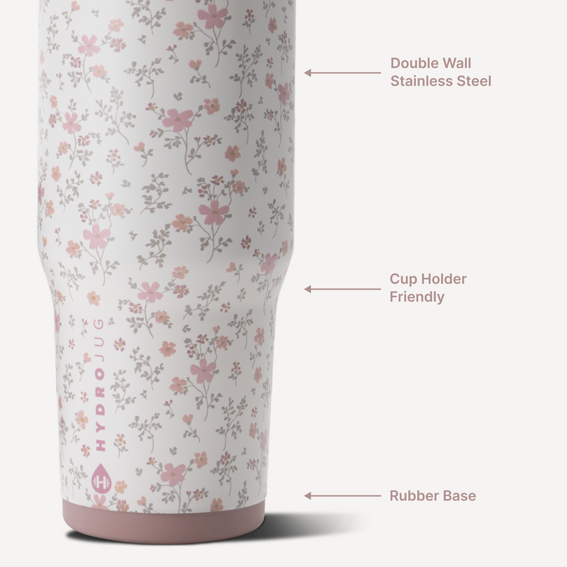 Ease2o 32oz | Compact Water Bottle with Straw & Chug Spout – Magnolia